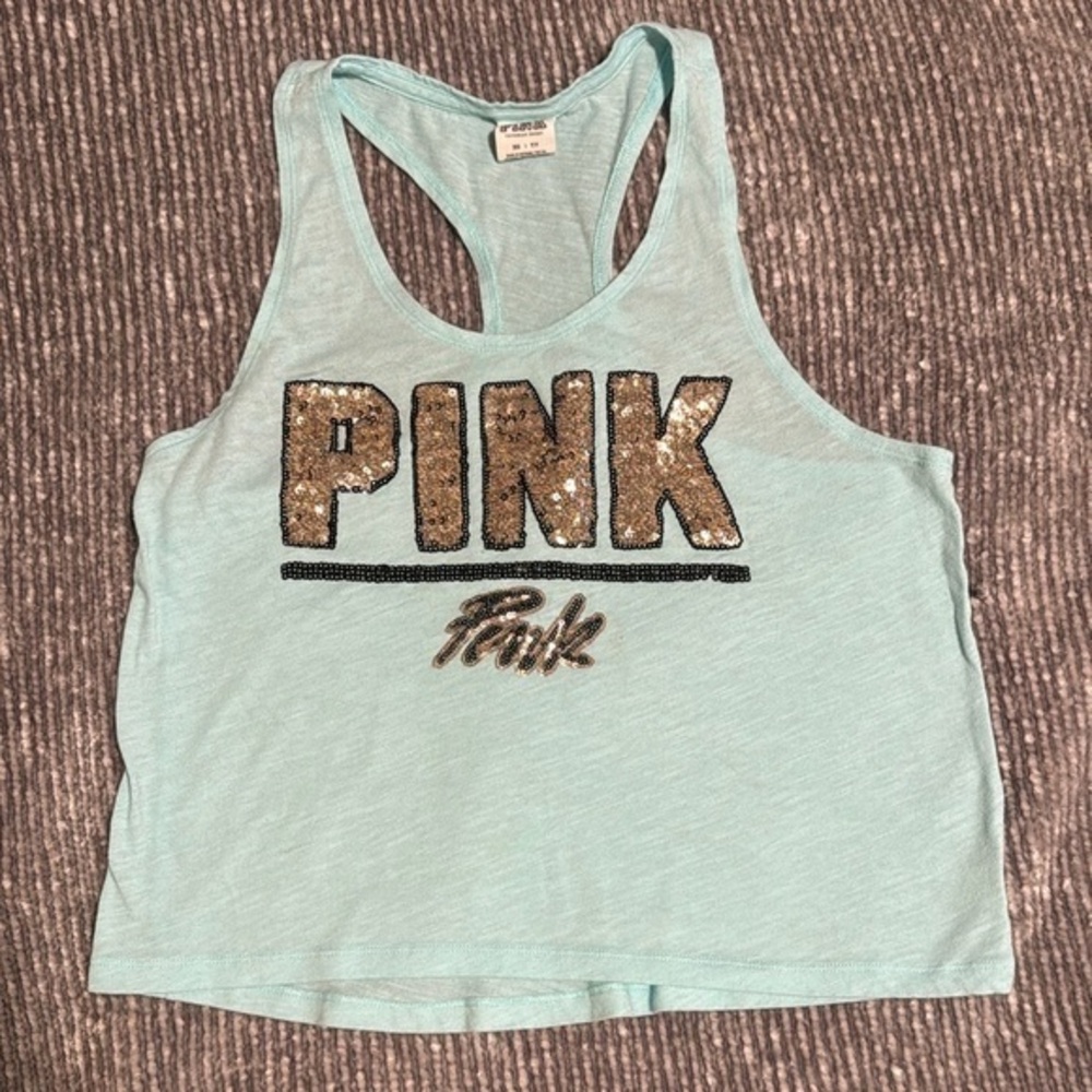 VS PINK || Cropped *Bling* Tank (XS)